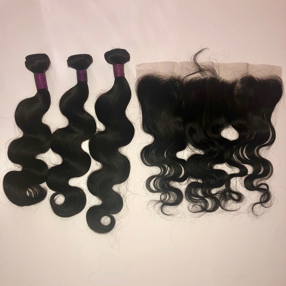 18”20”22” inch bundle with 18 inch Lace Frontal